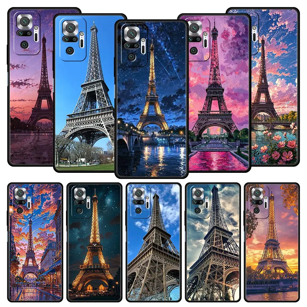Eiffel Tower Red Umbrella Soft TPU Phone Case