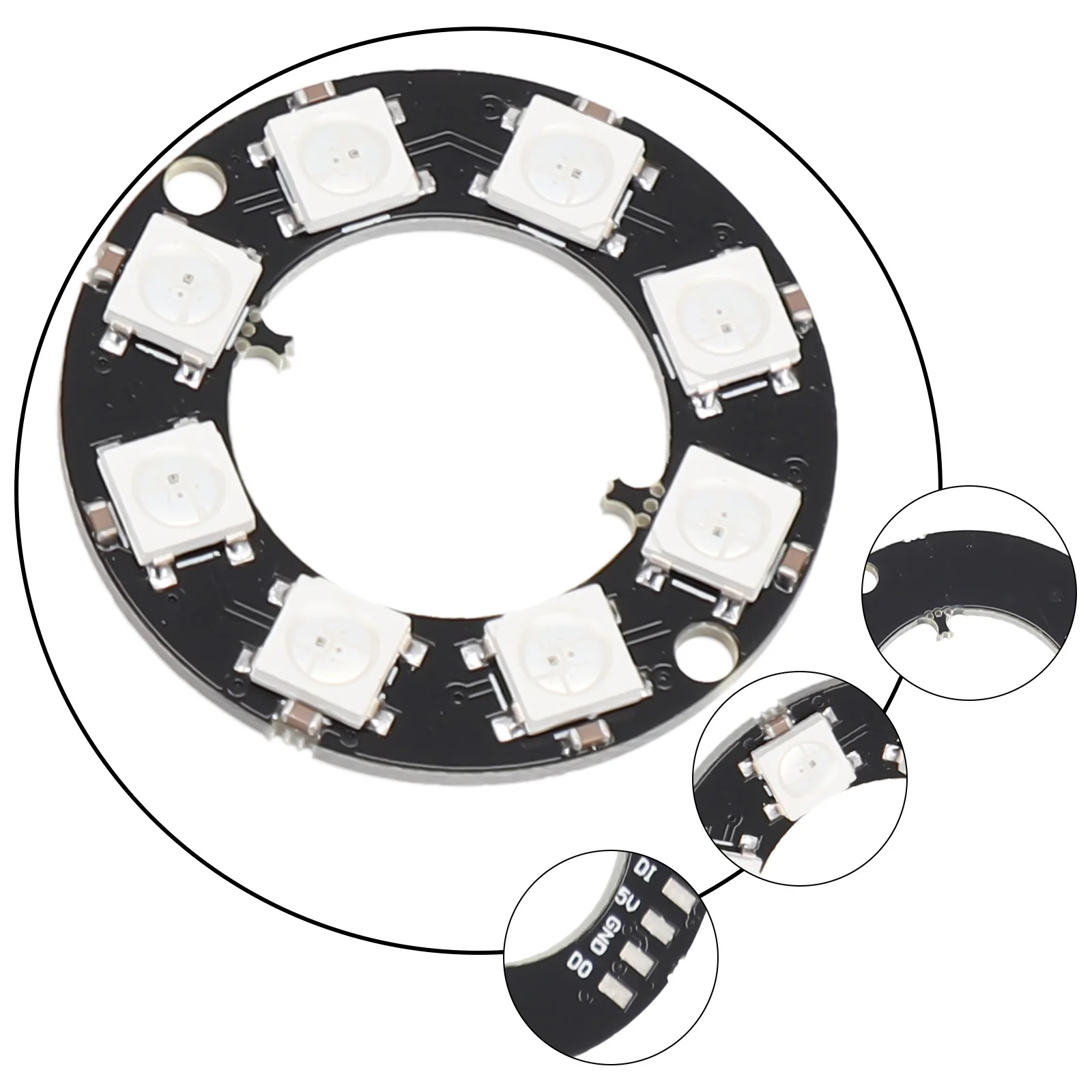 5V LED-Ring Individuell adressierbare RGB-LED - NeoPixel-Ring für WS2812 Vollfarb-Treiberlampe Tragbares Beleuchtungszubehör – Detail 14