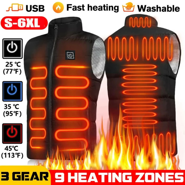 Winter Outdoor USB Electric Heated Vest Men Women Usb Electric Heating Coat  Clothing Thermal Vest Heated Bodywarmer Black S-4XL - AliExpress