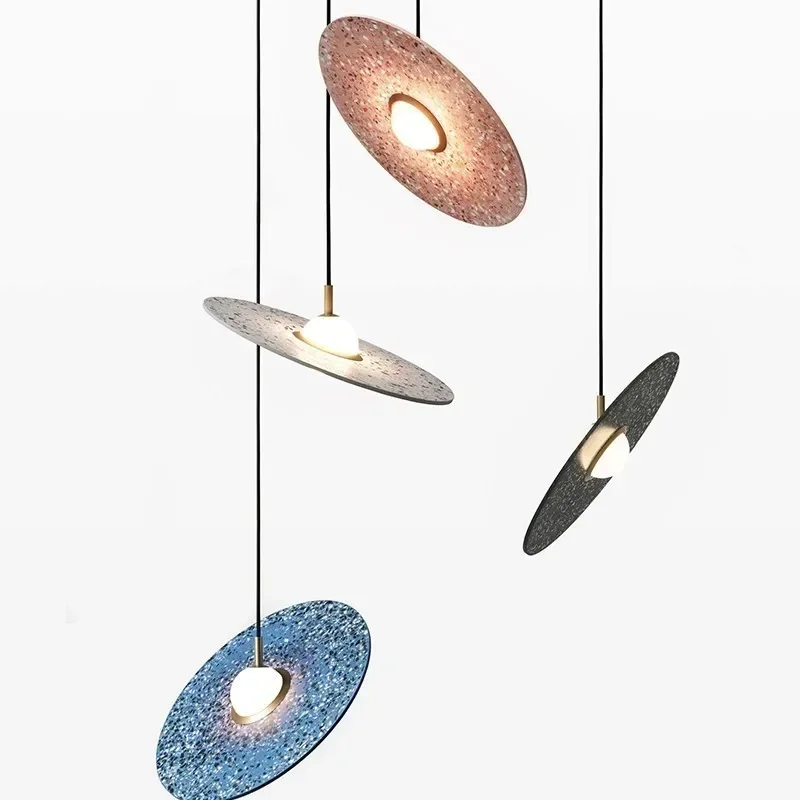 

SANDYHA Modern Terrazzo Chandelier Pendant Lamp Lustres De Plafond Bedroom Living Room Restaurant Lampadario Soffitto Moderno