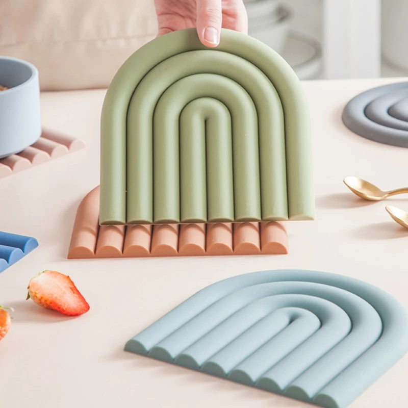 Rainbow-Silicone-Tray-Table-Mat-Coaster-Hot-Dishes-Pot-Holder-Placemat ...