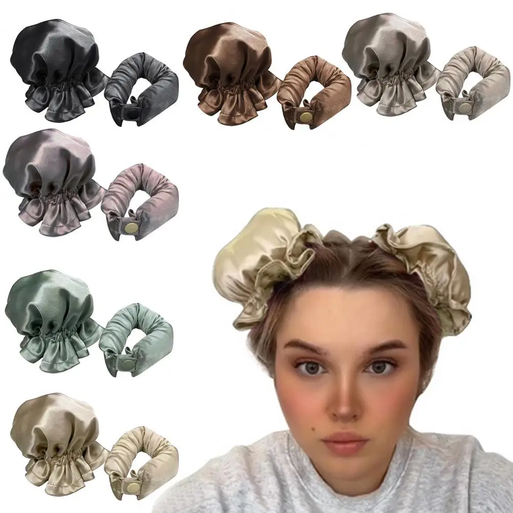 

Heatless Curling Rod Soft Fabric Reusable Foldable Smooth Damage-Free Harmless Heatless Hair Curler Curling Rod Headband
