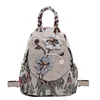Ethnic Stye Womens Backpacks Double Layer Canvas Clothe Bags Lightweight Embroidery Print Travel Backpacks For Friends Gift 4