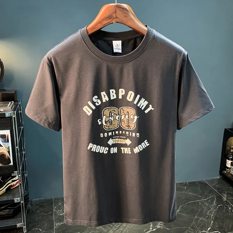 

Printed short sleeve MEN'S T-shirt 2024 new summer loose breathable stretch casual thin sports half sleeve clothes