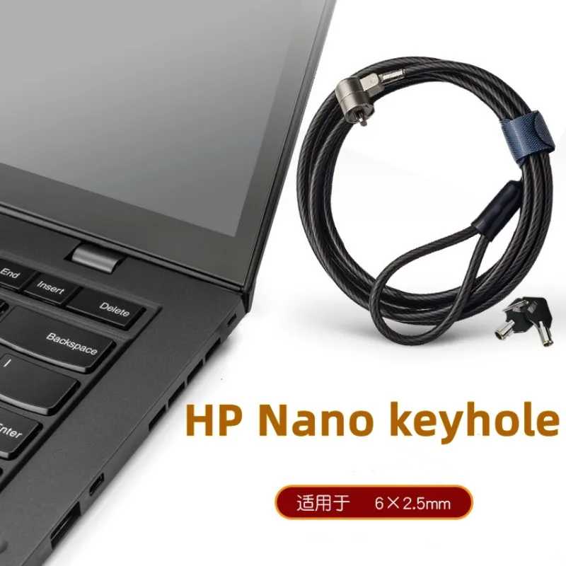 Mini Laptop Lock Cable For Lenovo ASUS HP HP Nano Hole Computer Lock 6*2.5mm Small Keyhole Security Anti-theft Notebook Padlock