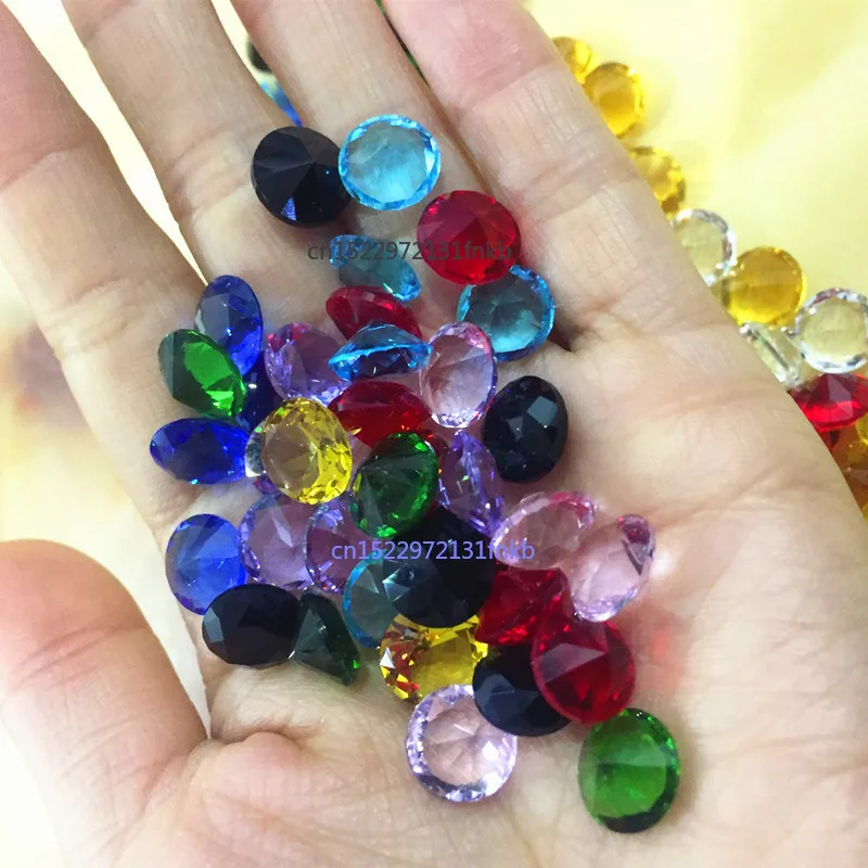 Dimeter Crystal Diamond Rainbow Glass Beads 10MM 10pcs Feng Shui Sphere Crystals Decorative Craft Gift Wedding Home Vase Decor ornament crafts miniature figurines resin ornaments miniature ornament resin crafts crystal ornament crystal stone ornament glass ornament gemstone beads