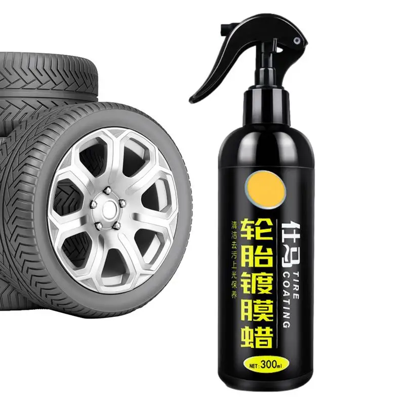 

Tire Polish Polishing Long-lasting Tire Shine Brightener Wax Tire Spray Car Supplies Tire Protector 300ml For Rubber Parts