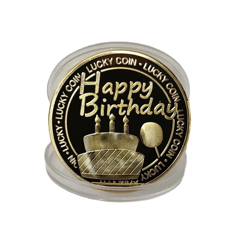 Collection Coin Lucky Happy Birthday Commemorative Coins Gift Good Luck and Happiness Medal