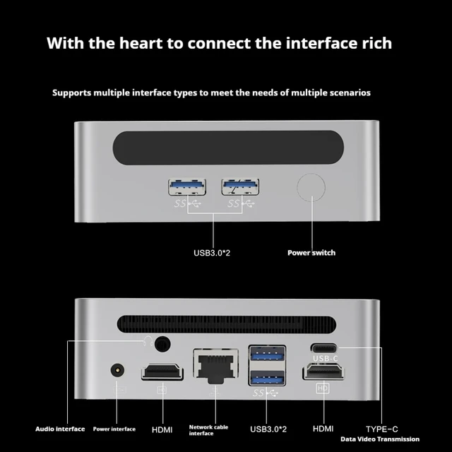 GenMachine New AMD Ryzen 7 5800H Windows 11 MINI PC Computador DDR4 SSD WIFI6 RTL8852, BT5.2 Desktop Gaming Computer desktops 6