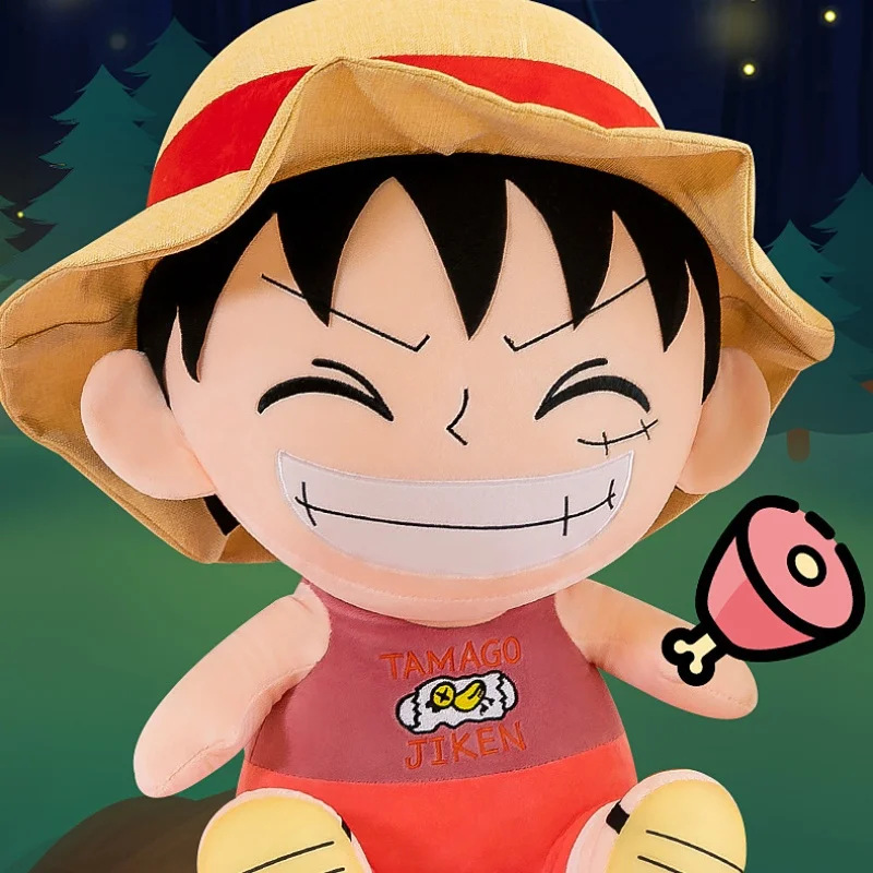 70cm Bandai Plush Toy Anime Integrated Plush Toy Cartoon Cute Straw Hat Luffy Soft Cloth Doll Pillow Boy And Girl Gift plush toys