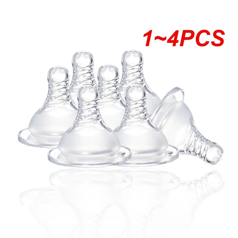 1~4PCS Soother Pacifier Safe Spiral Wide-bore Nipple Wide Nipple Real-feeling Wide Bore Pacifier Frosted silicone pacifier