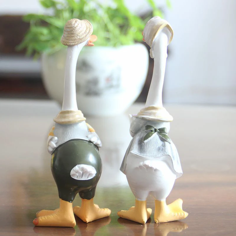 Creative Imitation Duck Figurines Personality Resin Statue