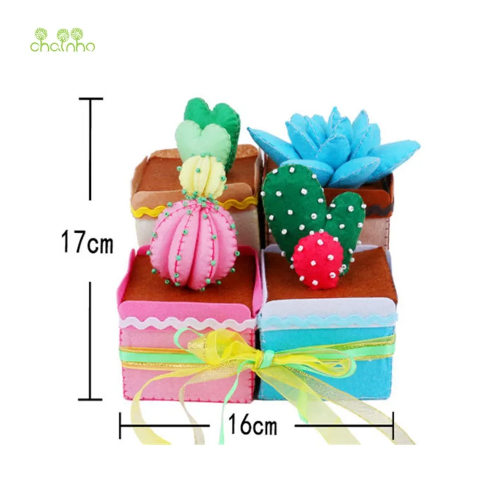 Chainho,DIY Handmade Non-woven Felt Fabric Pre-Cut Material Sets,Semi Finished Item,Storage Box Series,25FP8