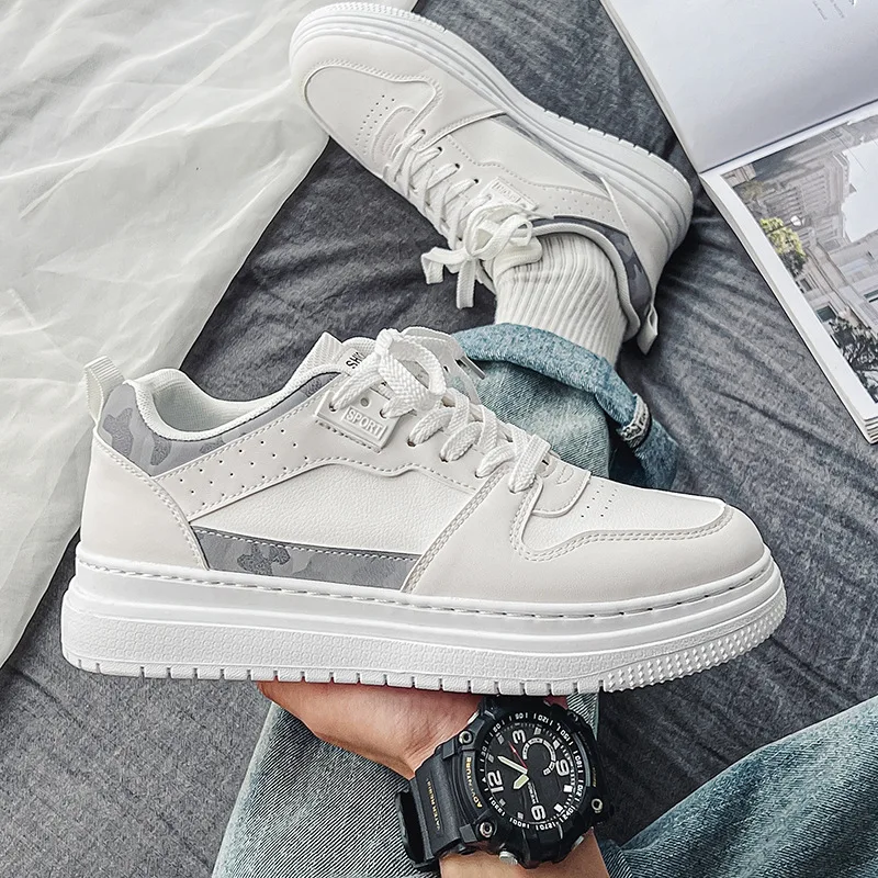 

Дышащая мужская обувь, Новинка весна/осень, кроссовки для скейтборда, Корейская версия, трендовая универсальная повседневная спортивная обувь, мужские кроссовки для скейтборда