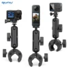 Camera Clamp Mount for GoPro DJI Insta360 Dual 360°Ball Head Magic Arm Universal Holder Bike Handlebar Motorcycle Bracket 1