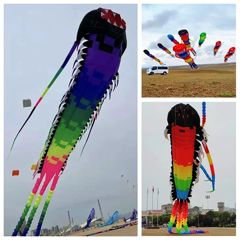 Spedizione Gratuita 35M Large Ancient Trilobites Kite Flying Outdoor Toys Soft Kite Per Adulti Professional Kite Factory Flying Reel