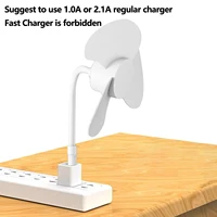 Ventilateur Flexible USB, Mini ventilateurs de refroidissement portables, alimenté par USB pour batterie externe, ordinateur Portable, chargeur AC 3