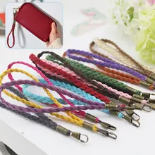 

Braided Wrist Straps Velvet Bronze Bag Strap Solid Color Hand Lanyard Colorful Rope Buckle For Bags Keys Fashion Bag Accessories