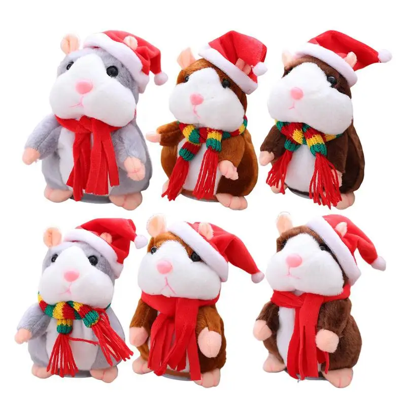 

Talking Hamster Interactive Stuffed Toy Electric Hamster Sound Record Toys Animal Plushie for kids toys and games accessories