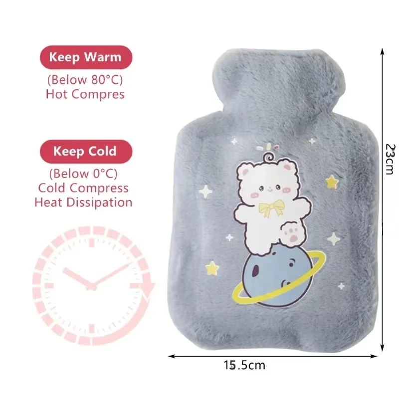 Winter Soft Hand Warmer Cute Kawaii Water Bottle Mini Explosion-proof Portable Winter Reusable Hand Warmer 250/500ML