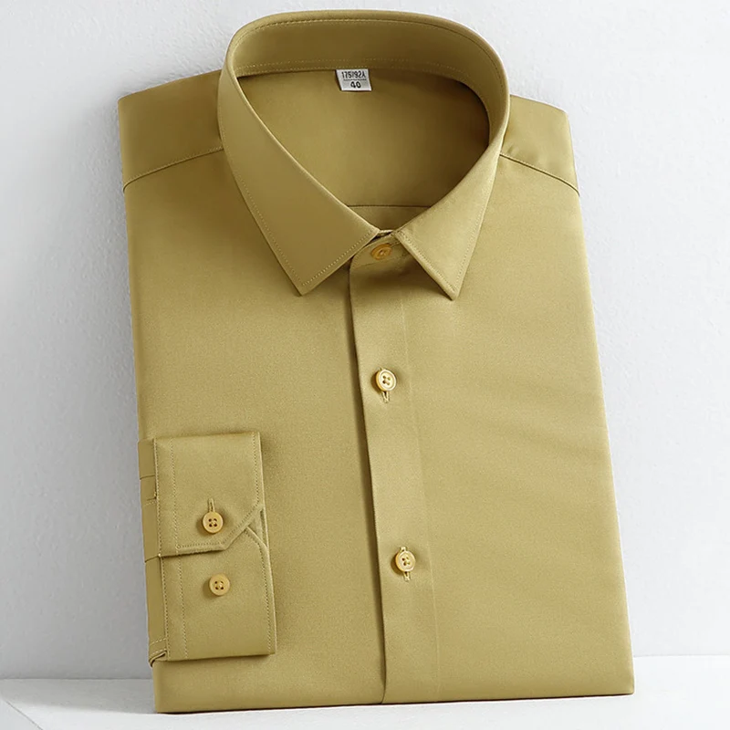 Men White Dress Shirts Slim Fit Slim Fit Non Iron Dress Shirts S
