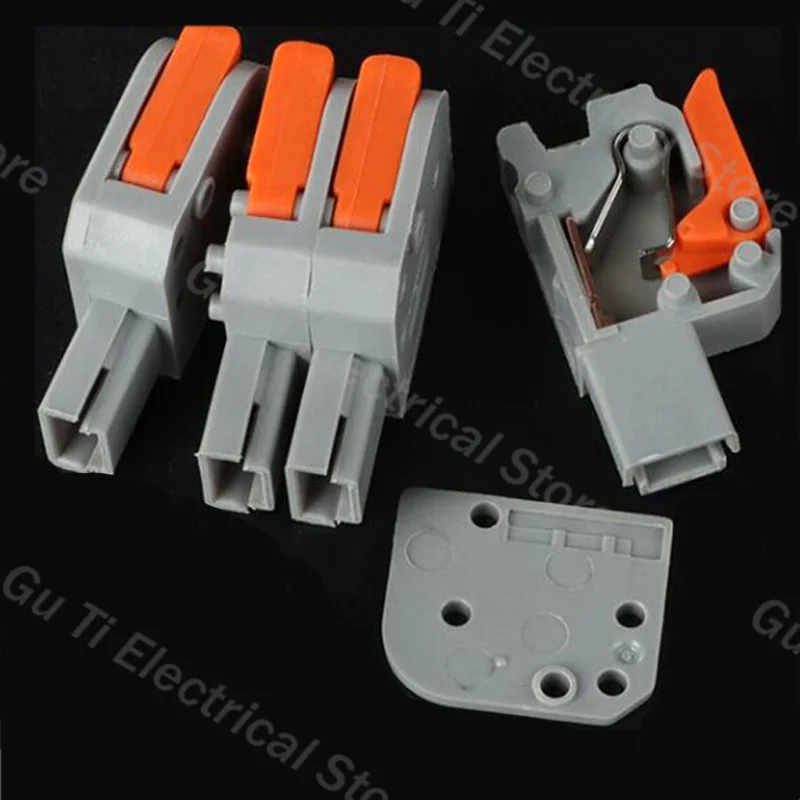 Male female docking Mini Quick Wire Connector Universal Compact Electrical Wiring Connectors Push-in Conductor Terminal Block image 4