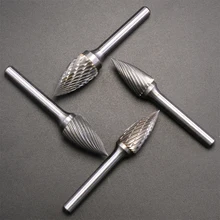 

GX Type Carbide Alloy Rotary File 1Pc Double Slot Tungsten Steel Wood Carving Grinding Head Hard Metal Milling Cutter for Copper