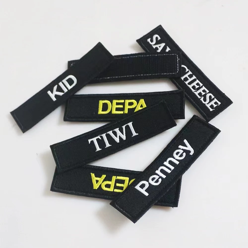 1Pcs 사용자 정의 이름 패치, 맞춤형 로커 라이더 오토바이 타는 사람 패치 전술 조끼 자켓 Appliqued Dog Harness