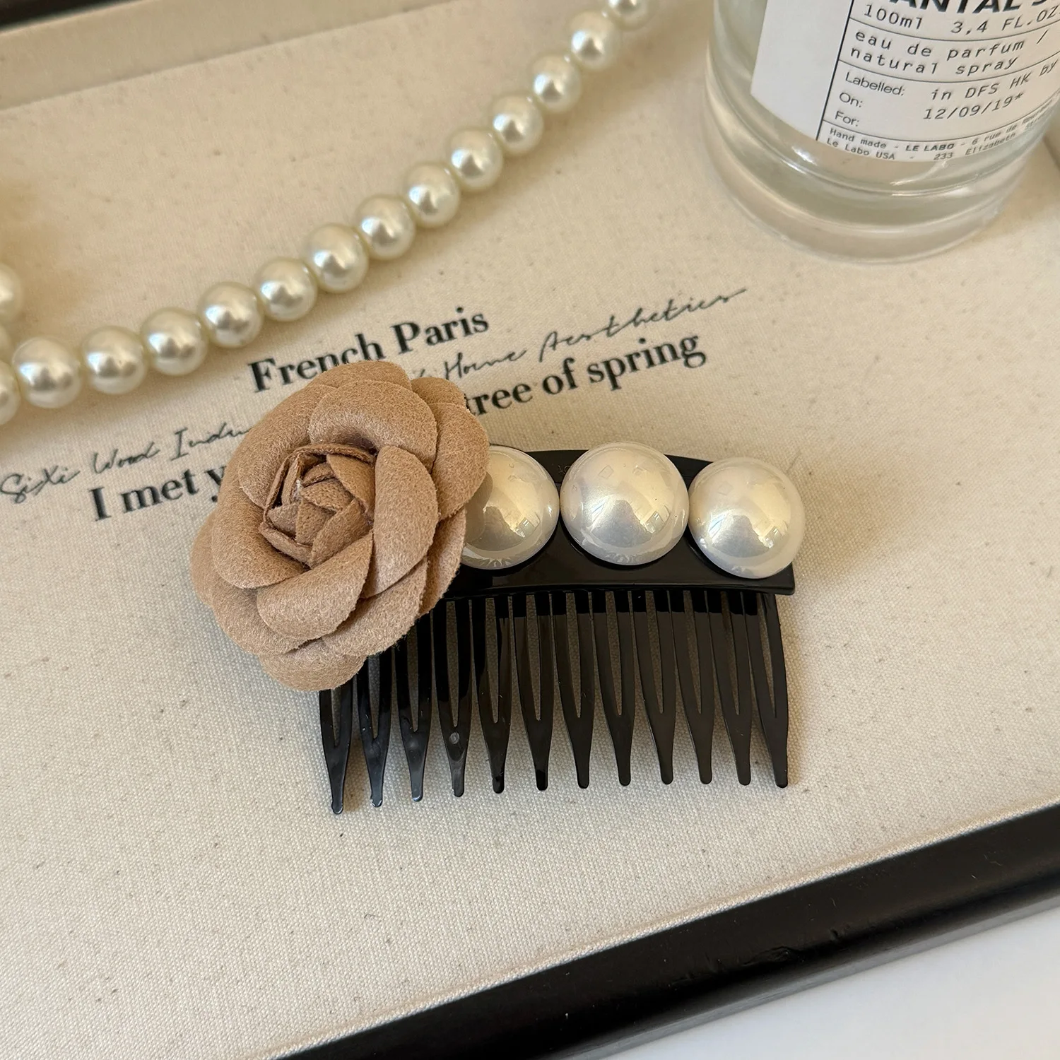 Pettine per capelli con perle per chignon accessorio elegante_voghion.com