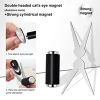 3D Double Headed Nails French Shape Strong Cat Eye Magnet Nail Art Gel Polish Magnetic Effect Manicure Accessories Tools Set 2