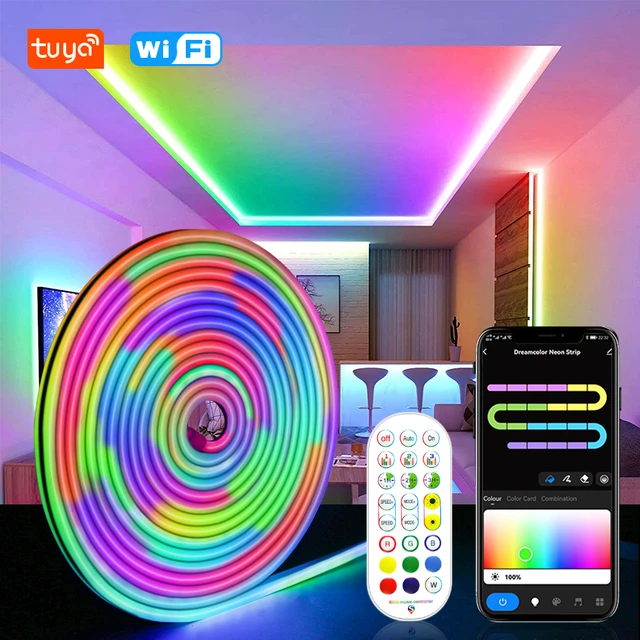 RGB LED 7 couleurs Neon Strip Light Music Télécommande pour