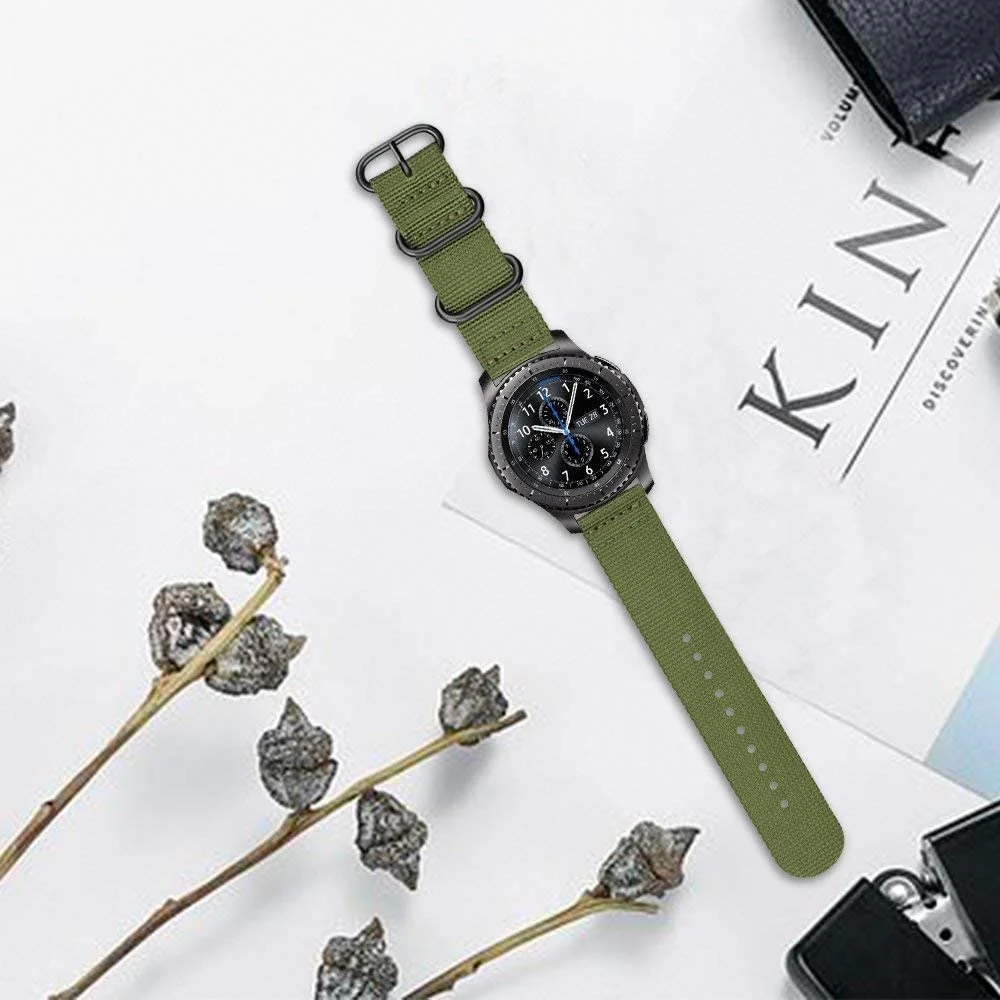 Breathable 22mm Nylon Strap Wristband