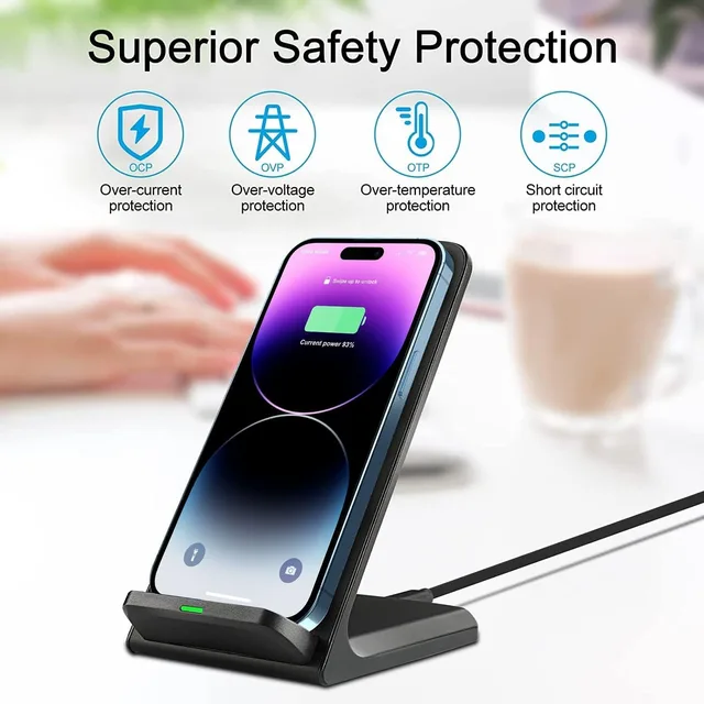 Support de chargeur sans fil pour iPhone, 15, 14, 13, 12 Pro, Poly 8, X, XS Max, Samsung, Xiaomi, induction, charge rapide, station S6, 30W 5