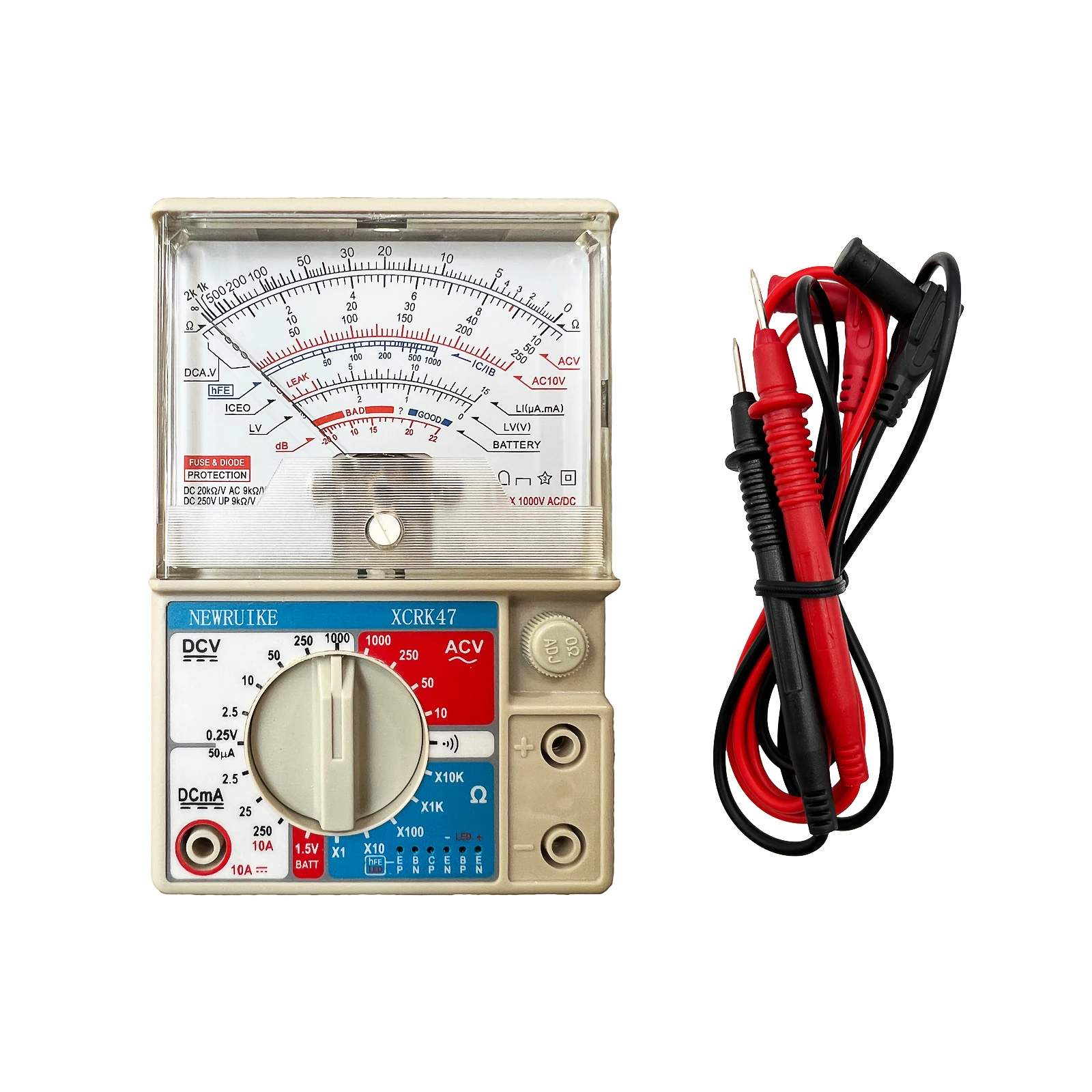 NEWRUIKE XCRK47 Analog Multimeter High Precision Mechanical Multi