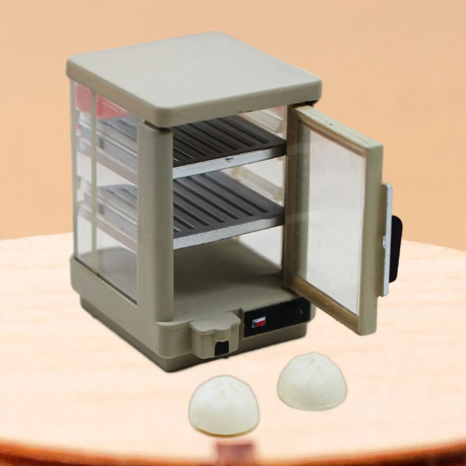 

Dollhouse Food Cabinet Model Toys 1:6 1:12 Scale Kitchen Toys Convenience Store Breakfast Cabinet for DIY Projects Diorama