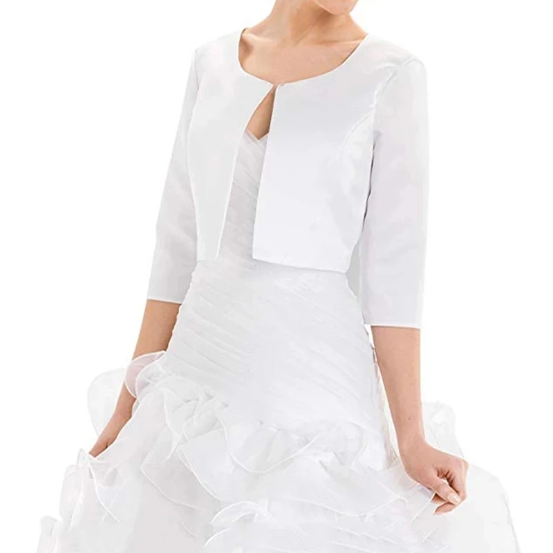 

Half Sleeves Wedding Jacket Wrap Bridal Bolero Satin Top Bridal Wedding Shawl Bride Coat Wedding Accessories Custom Made