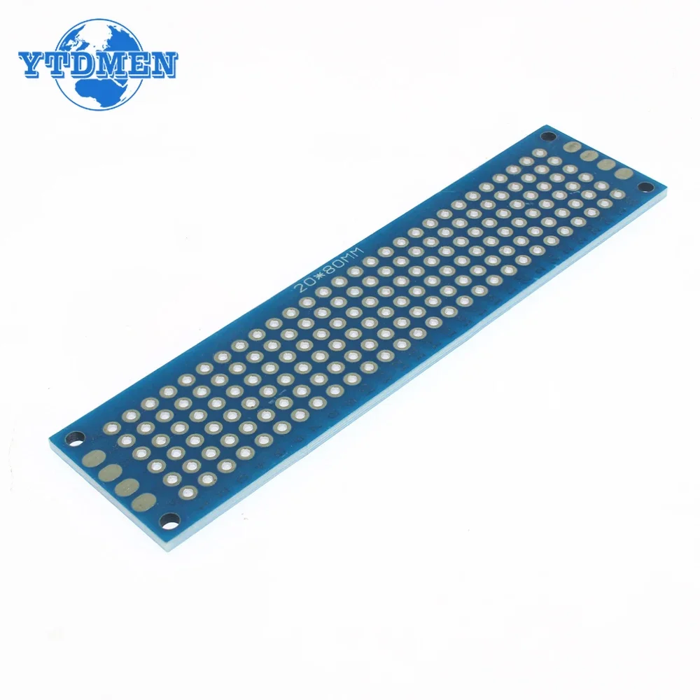 PCB Board 5-40pcs Prototype Board PCB Breadboard Blue 2x8/3x7/4x6/5x7/7x9cm Double Side Circuit Boards for DIY Soldering Project