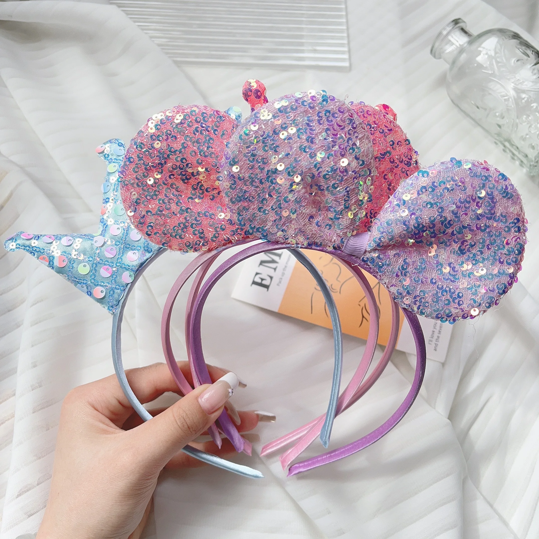 Pack De 2 Diademas Corona Con Lentejuelas Para Niña | Azul Y Amarillo Brillante - Accesorio De Princesa Para Cumpleaños, Navidad Y Fiestas - Material Suave Y Resistente
