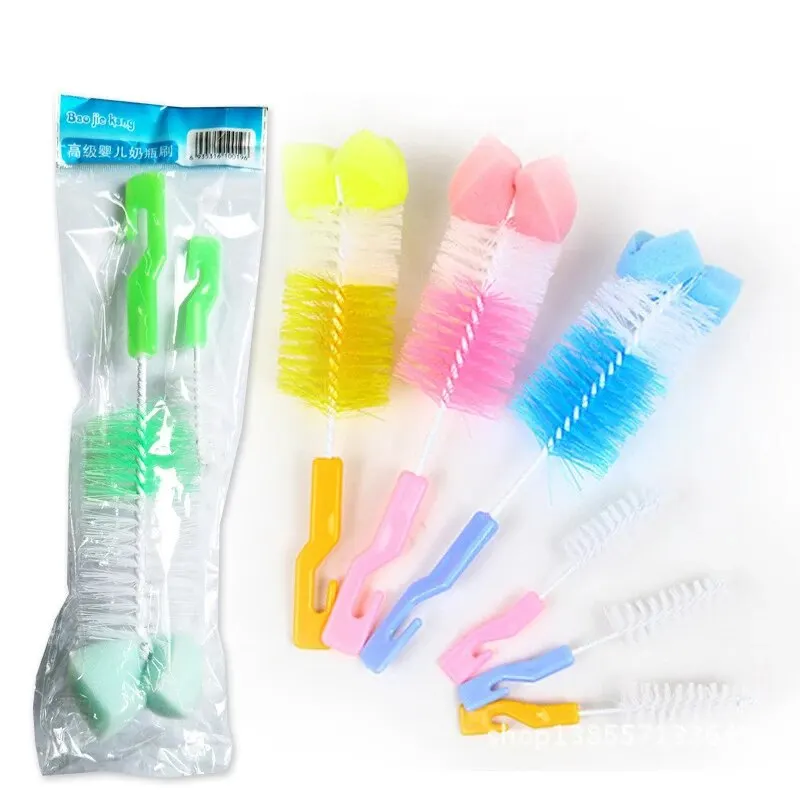 Bottle Cleaning Brush 1PCS Competitive Price Small Bottle Cleaning Brush Baby Pacifier Brush Nylon Glass Bottle Two-piece Milk Set
