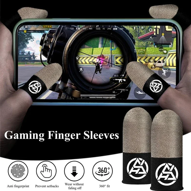 Soft Game Fingertip Gloves Sweatproof Anti-slip Gamer Thimbles Touch Screen Finger Sleeve Breathable Fingertip Cover for Gamer