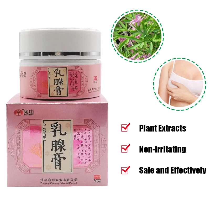 Natural Extract Female Breast Pain Relief Cream Relief Tuberous Mass Breast Dressing Relieve Pain Ointment Body Care