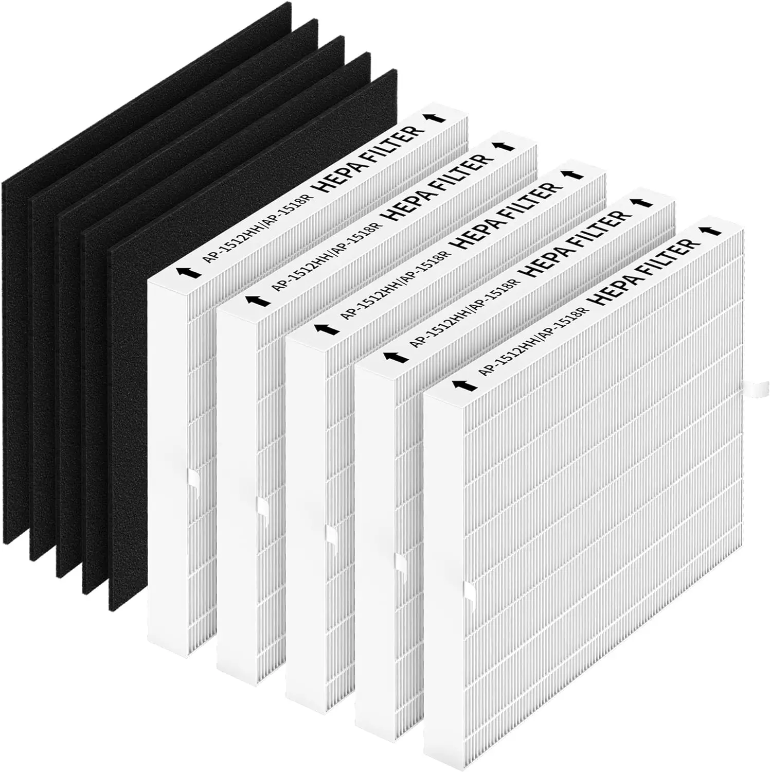 

Packs AP-1512HH/200M Replacement Filter Set Compatible with Coway Airmega AP-1512HH, AP-1512HHS, and 200M Air Clean Purifier, Co