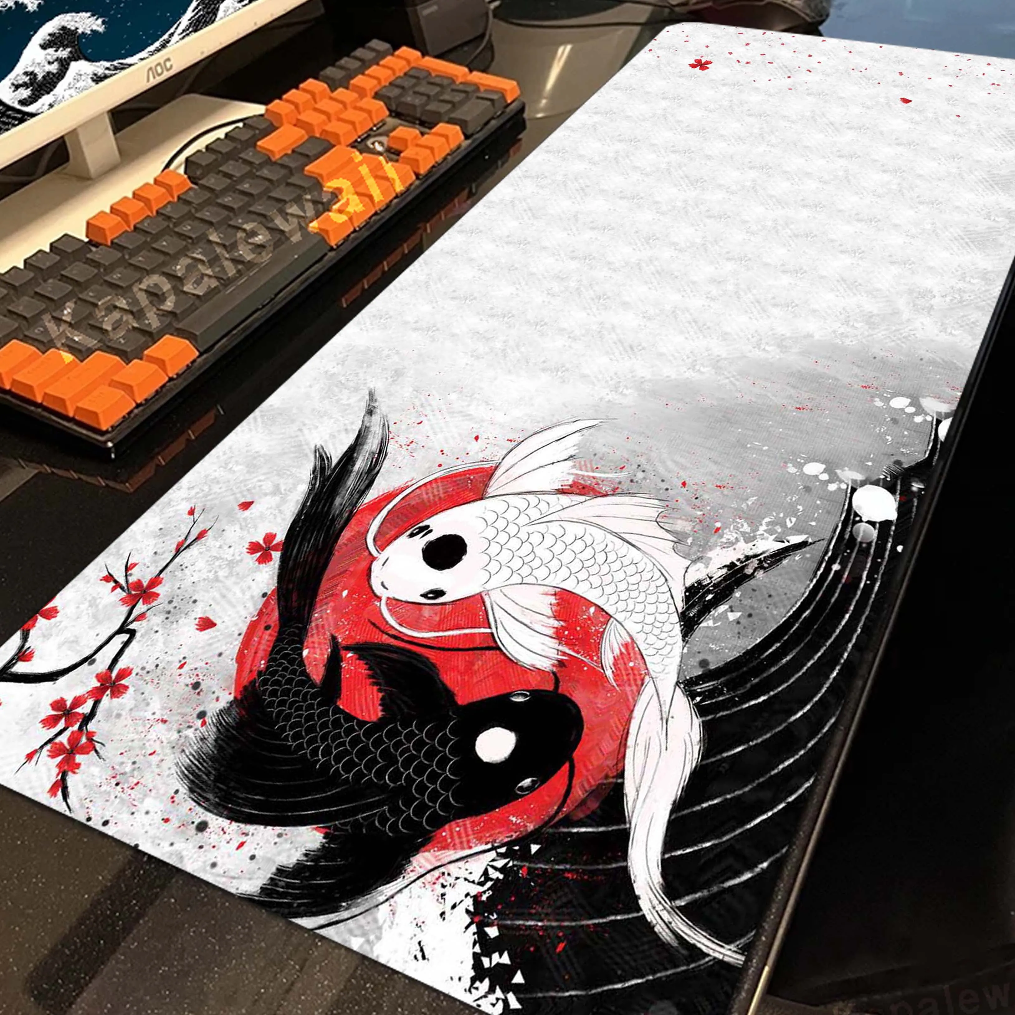 

HD Print Fish Pattern Mouse Pad Office Mousepad Gaming Speed Keyboard Pads Table Carpet Computer Gamer Desk Mat Mouse Mat XXL