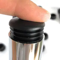 16pcs Plastic Round Inner Plug For Steel pipe End Blanking Caps Anti Slip Alloy ladder chair leg Cover Furniture Protector Pads 4