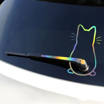 Cat Car Window Wiper Stickers 4