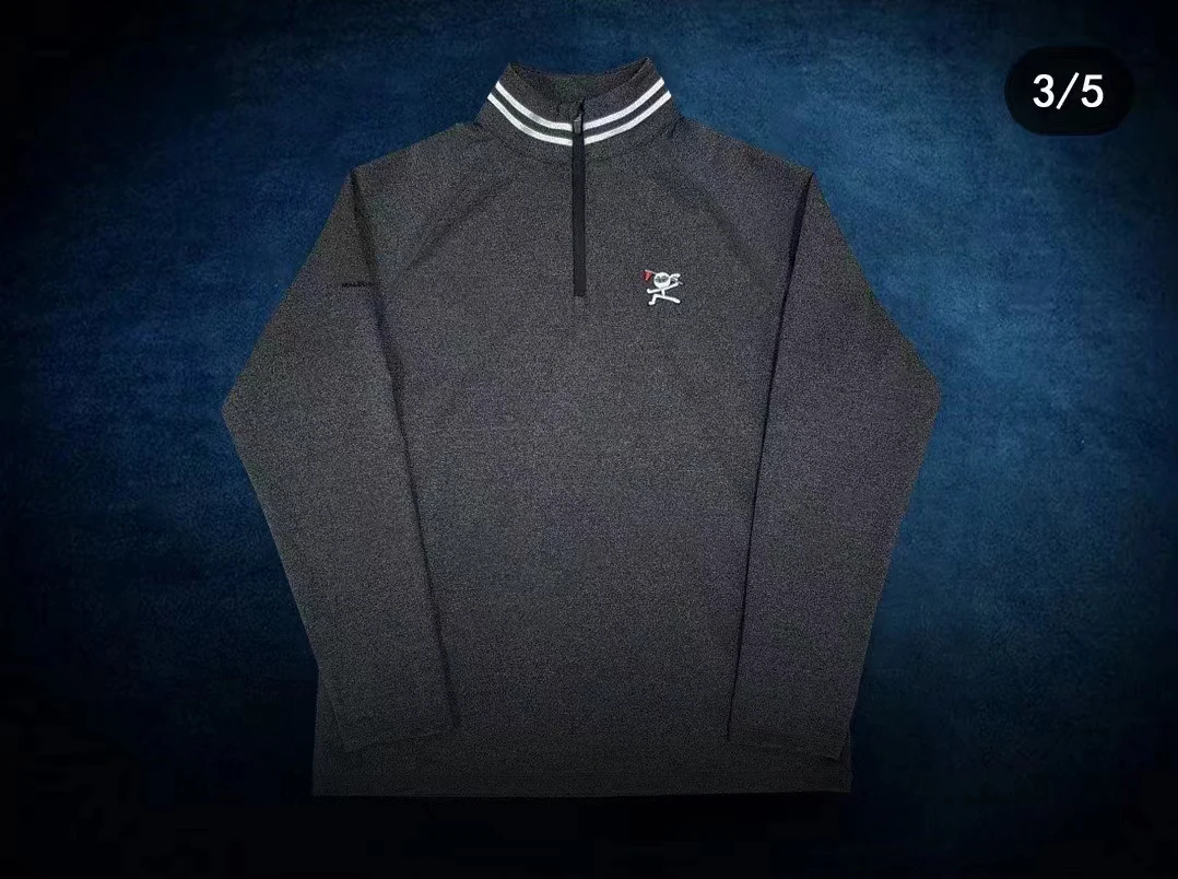 

2023 Autumn And Winter New G4 Golf Men's Warm Half Zipper Stand Collar Long Sleeve T-shirt Pullover Sweater