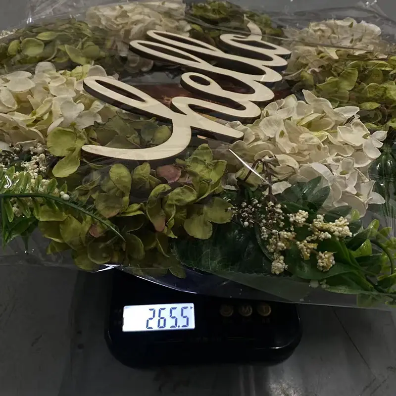 40cm Artificial Hydrangea Wreath Home Garland Front Door Decoration Wall Background Christmas Decor Hello Wreath 2023 New - Image 5