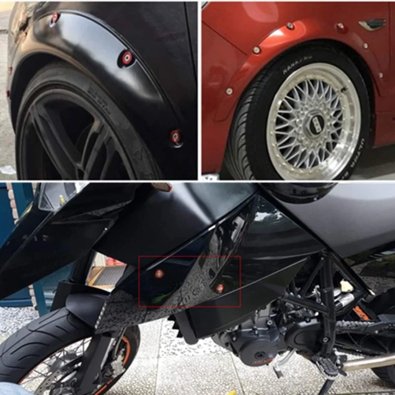 Car Fasteners M2-M6 Modified Hex Fender Washer Bumper Engine Concave Screws License Plate Bolts