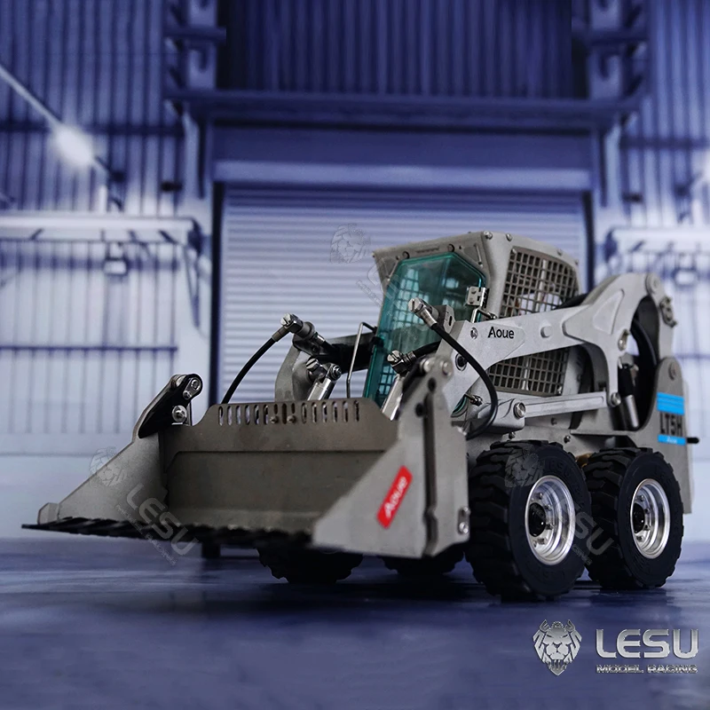 LESU 1/14 Metal Aoue-Lt5H Skid-Steer Hydraulic RC Loader DIY Remote Control Truck Mini Cars Model Toys for Boys Gifts TH20001 5