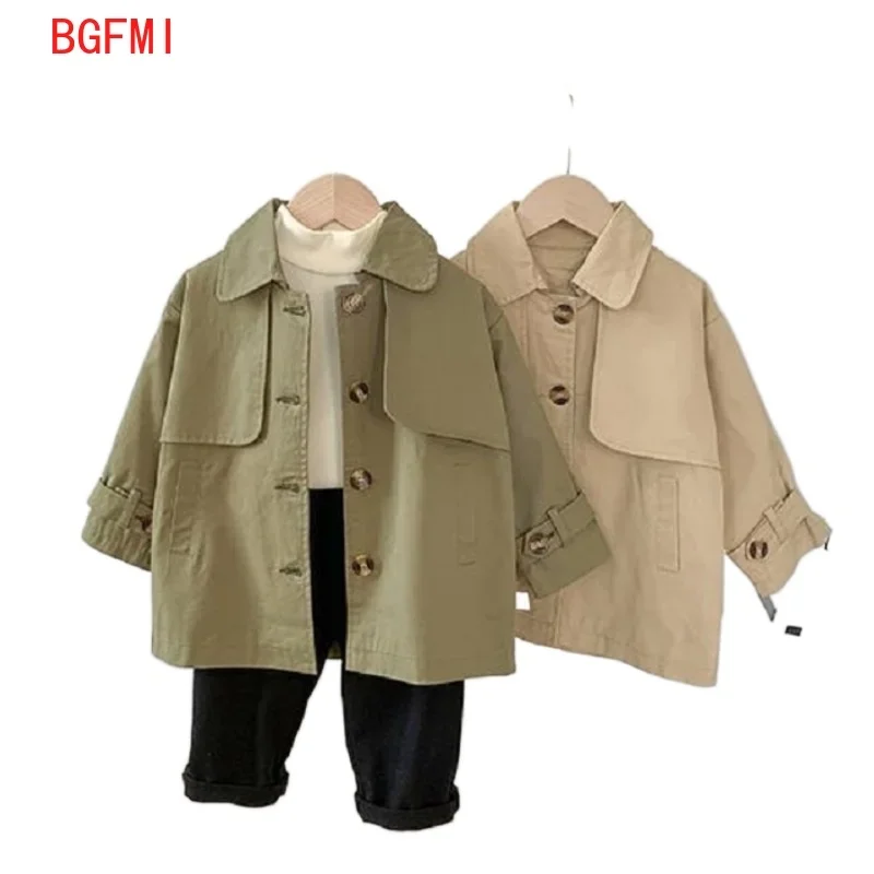 Fashion Baby Girl Boy Trench Cotton Kids Jacket Infant Toddler Kid Windbreak Jacket Autumn Spring Child Dust Coat Baby Outwear Clothes 1-7Y